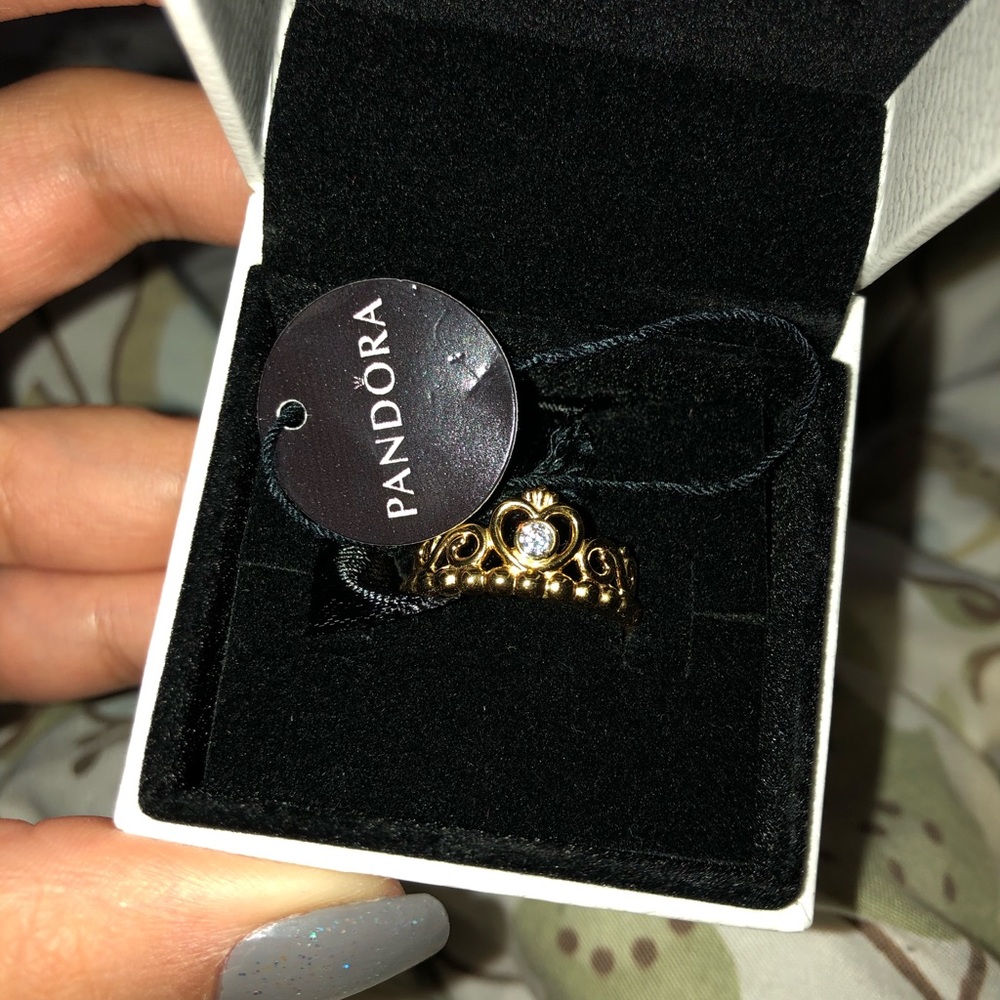 Pandora gold princess ring